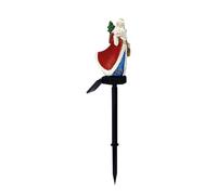 RoaQinFo Christmas Lampe Solaire Décorative Extérieure Résine PP Figurine Père Noël Installation Rapide Convient pour Ambiance Festive Jardin Pelouse Balcon, Style B