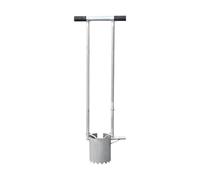 RoaQinFo Dispositif D'échantillonnage Du Sol, Planteuse de Semis, Outil de Plantation pour Jardin, Pratique pour Les Légumes, Agriculture, Acier Inoxydable, 12 Cm de Diamètre