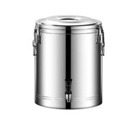 RoaQinFo Distributeur Isotherme Boisson Seau Soupe Conteneur Thermique Récipient Boisson Corps Cylindrique en Acier Inoxydable Multicouche pour Chaud et Froid, 20L, Avec Robinet