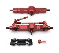 RoaQinFo Ensemble d'Essieu de Véhicule Rc Essieu Avant Essieu Arrière Transmission Carter Métalliques Usure Limitée Centre de Gravité Abaissé Train, Rouge