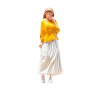 RoaQinFo Figurine Miniature de Collection En Résine, Modèle de Diorama de Fille, Accessoire de Micro-, Ornement pour La Maison, L'étude, Les Projets