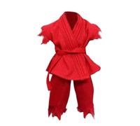 RoaQinFo Figurine Miniature En Uniforme de Judo Masculin : Veste, Pantalon et Ceinture. Douce, Idéale pour La Décoration et Les Collections, Rouge