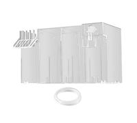 RoaQinFo Filtre D'aquarium, Boîte de Filtration Silencieuse et Transparente, à Suspendre, pour Petit Aquarium, Réservoir de Tortues, Transparent 26x13.5x15cm