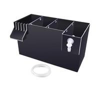 RoaQinFo Filtre D'aquarium, Boîte de Filtration Silencieuse et Transparente, à Suspendre, pour Petit Aquarium, Réservoir de Tortues, Noir 26x13.5x15cm