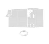 RoaQinFo Filtre D'aquarium, Boîte de Filtration Silencieuse et Transparente, à Suspendre, pour Petit Aquarium, Réservoir de Tortues, Transparent 18x10.5x10cm