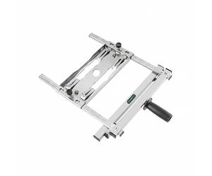 RoaQinFo Guide de Acier Inoxydable Rail de Coupe pour Bois Gabarit de Guidage Accessoire d'Outil Conception avec Double Marquage et Verrouillage de Base, Petit 4-5 Pouces