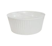 RoaQinFo Jardinière pour Bulbes Dotée de Trois Trous Idéale pour Bulbes de Jonquilles Pot Intérieur en Polypropylène Résistant Récipient Stable et Facile à, Blanc