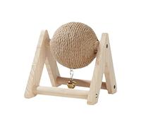 RoaQinFo Lapin Grattoir Lapin Grattoir avec Balle Support en Bois Résistant à l'usure