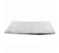 RoaQinFo Lit Industriel Tapis Chauffant Autonome Coussin Thermique Matelas pour Animaux Réfléchissante Base Antidérapante Silence en Tissu Souple Lavable, Gris Clair, 73-48cm