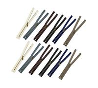 RoaQinFo Lot de 12 Fermetures éclair Métalliques de Rechange, Accessoires de Couture, en Nylon, Fermeture Coulissante en Laiton, Adaptées Aux Poches de Chaussu, 15cm