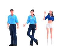 RoaQinFo Lot de 3 Figurines Miniatures En Résine, Idéales pour Dioramas et Stations-service, Bleu