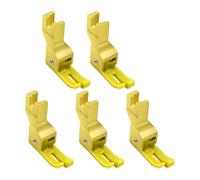 RoaQinFo Lot de 5 Pieds-de-biche Universels pour Machines à Coudre Industrielles, Multifonctionnels, avec Réglage de La Pression pour Les Finitions et Une Gran, Jaune, Gauche 0.1
