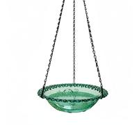 RoaQinFo Mangeoire à Oiseaux Double Usage Bain Suspendu Installation Simpliée avec Chaîne Déplacement Facile Convient Patio Balcon Jardin Espace Extérieur, Bleu, Bleu, Simple Couche