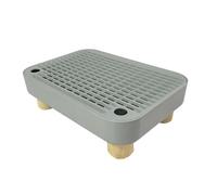 RoaQinFo Marche pour Bac à Litière Plateforme de Propreté Tapis Ramasse Litière et Escalier Stable avec Une Conception surélevée pour Garder Les Sols Propres E, Gris Foncé