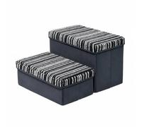 RoaQinFo Marchepied Multiniveau pour Chat Compartiment Rangement Pratique Construction Pliable en Polyester Rembourré Rampe Stable pour Âgés Blessés Perm, Bleu