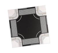 RoaQinFo Miniature Intersection Scène Modèle Trottoir Carrefour Micro PP pour Décoration Rue Ville Adapté Aux Garages Voitures Scènes Diorama M, 28cmx28cm