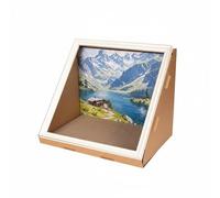RoaQinFo Planche à Gratter pour Chat Griffoir Canapé Lit Cadre Photo Accessoire Deux en Un pour Griffer et Se Détendre en Carton Ondulé Look Tableau d'art, 483541CM A