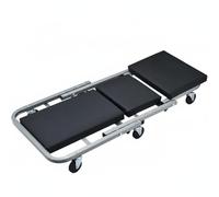 RoaQinFo Planche de Réparation Automobile Planche Roulante Chariot Siège Plateforme Pliable Acier Coussins Épais Anti-Pression Maniabilité 360 Degrés pour, Gris, 36 Pouces