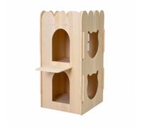 RoaQinFo pour Chat en Bois Structure à Étages Bords Protégés Comportant s Entrées Voûtées Un Niveau Avancé Convenant aux Salons Cosy aux Chambres d'enfants aux Espaces Vie Partagés