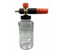 RoaQinFo Pulvérisateur de Lavage Auto Lance à Mousse à Mousse Buse Jet Ajustable Éventail et Direction Matériaux Robustes pour Usage Fréquent Raccord Rapide, Orange+Jaune