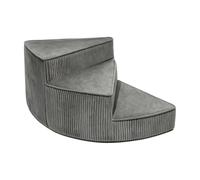 RoaQinFo Rampe d'Escalier Pliable pour Taille Conception Courbée Offre Une Montée en Douceur vers Les Repos Élevés Housse Lavable en Tissu Résistant à, Foncé