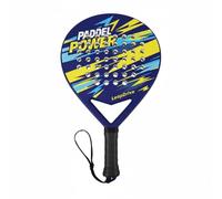 RoaQinFo Raquette d'Entraînement Tennis d'apprentissage Pagaie d'exercice d'Initiation avec Conception Aérée 48 Trous Zone, Bleu Et Jaune