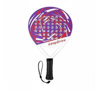 RoaQinFo Raquette d'Entraînement Tennis d'apprentissage Pagaie d'exercice d'Initiation avec Conception Aérée 48 Trous Zone, Blanc, Violet Et Rouge