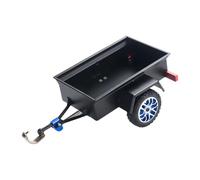 RoaQinFo Remorque RC Crawler pour Véhicule Tout-terrain Télécommandé SCX30 - Remorque Utilitaire Robuste et Réaliste - Accessoires Métalliques Renforcés, Noir