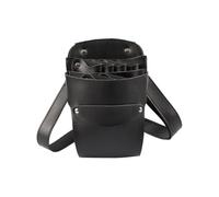 RoaQinFo Sac à Outils avec Ceinture Compacte, Noir, Noir | En Similicuir, Réglable, Sac Coiffeur avec Ceinture