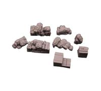 RoaQinFo Sacle Wargaming 1:72 Ensemble de Décors de Terrain de Table, Un Ensemble D'accessoires Miniatures Réalistes et Peignables pour Les Jeux de Table.