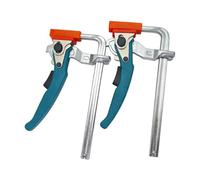 RoaQinFo Serre-joint à Cliquet pour Table, Guide Métallique, Poignée Confortable, Serre-joint Multi-angles, Ressort pour Le Travail Du Bois, Les Loisirs Créati, 2 pièces