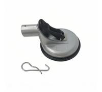 RoaQinFo Support de Montage Véhicule Support Drapeau Base Ventouse Fixation Amovible Blocage Réglable Alliage d'Aluminium, Ventouse De Mât De Drapeau Grise avec Goupille
