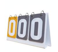 RoaQinFo Tableau de Score Étanche Tableau Score Compteur Marqueur Compte Points avec Cartes en PVC Résistantes et Conception Portative Pliable pour Entraîneurs, Jaune+Gris