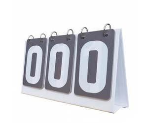 RoaQinFo Tableau de Score Étanche Tableau Score Compteur Marqueur Compte Points avec Cartes en PVC Résistantes et Conception Portative Pliable pour Entraîneurs, Gris
