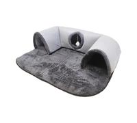 RoaQinFo Tunnel pour, Tapis Amovible, Centre de Jeu Interactif pour Chats D'intérieur, Petits Animaux, Hamsters et Lapins, S