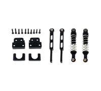 RoaQinFo Vis pour Amortisseurs Arrière RC, Kit de Fixation de Plaque de Fixation à L'échelle 1:12, Jeu de Tiges Modifiées pour Ressort à Lames D'essieu, Noir