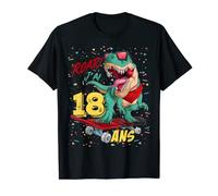Roar J'ai 18 ans Cadeau D'anniversaire T Rex Dinosaure T-Shirt
