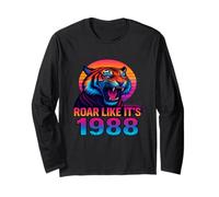 Roar Like It's 1988 Vaporwave Tiger Manche Longue