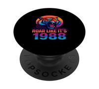 Roar Like It's 1988 Vaporwave Tiger PopSockets PopGrip Adhésif
