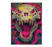 Roar of The Forgotten Beast - Expressionist F Puzzle en Bois, 500 pièces