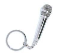 Roar Porte-clés avec microphone - Design rétro avec petit compartiment secret - Idée cadeau pour musicien, chanteur, groupe DJ, rappeur