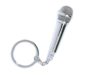 Roar Porte-clés avec microphone - Design rétro avec petit compartiment secret - Idée cadeau pour musicien, chanteur, groupe DJ, rappeur