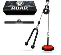 Roar® Poulie Musculation Maison, Système de Poulie Haute et Basse LAT Pulldown avec Corde Triceps, Cable Machine Fitness pour Biceps Curl, Extensions Triceps, Bras, Dos et Entraînement en Force