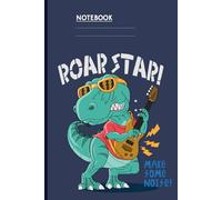 Roar Star Make Some Noise With Cool Dinosaur With Sunglasses Playing Electric Guitar
