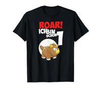 Roar Triceratops 1er Anniversaire garçons 1 an Dinosaure T-Shirt Graphique avec Valeur