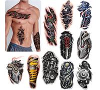 Roarhowl très cool machine 3D Push true and false tattoos, Wound Robot make up Men and Women Temporary Tattoos (Conception 6)