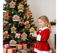 Roaring Good Time artisanat de pain d épices ornements de noël diy décorations de fête autocollants pour sapin de noël bonbons artisanaux créatifs