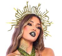 Roaring Good Time bandeau en or de la méduse medusa headdress couronne de serpents de méduse de medusa costume de méduse pour femme accessoires pour photos d'anniversaire