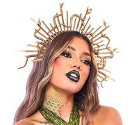 Roaring Good Time bandeau vintage en forme de méduse coiffe de méduse couronne de serpents de la méduse costume de méduse pour femme accessoires pour photos d'anniversaire