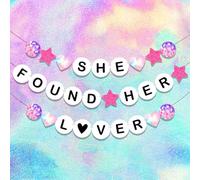 Roaring Good Time Bannière Taylor « She Found Her Lover » pour enterrement de vie de jeune fille - Décorations de fête pour enterrement de vie de jeune fille - Décorations de fête prénuptiale